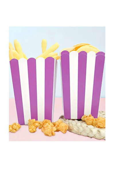 pratikpastacılık Striped Corn Popcorn Box 8-Pack
