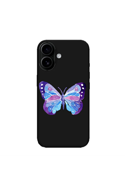 Other Apple Iphone 16 plus Big Butterfly Black Colored Silicone TPU Θήκη