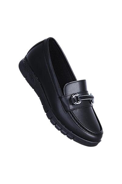 Ayakcenter Γυναικεία παπούτσια μπαλαρίνας Alens A14 Skin Black