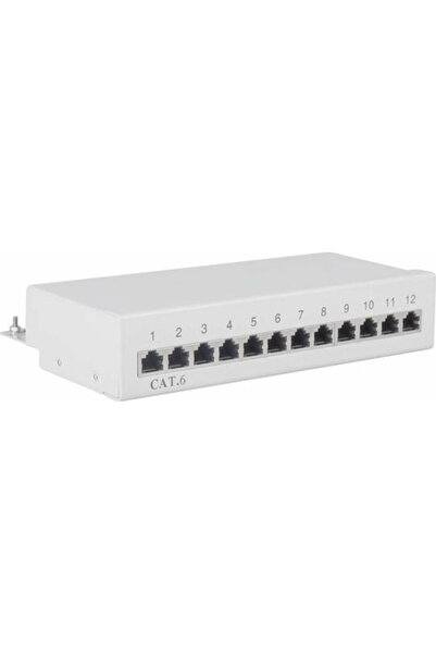 goobay Πάνελ διανομής για rack 1U με 12 θύρες Cat6 Γκρι Κωδικός: 69306