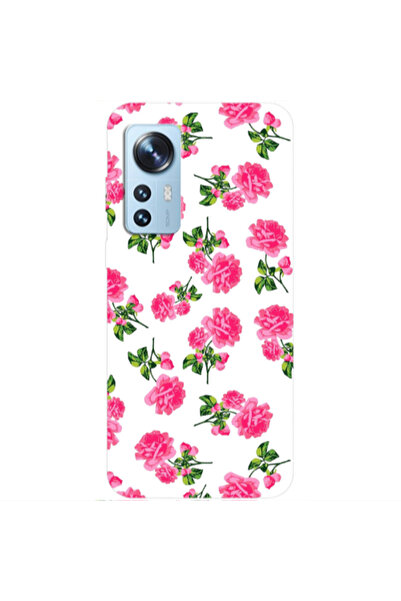 Other Xiaomi Mi 12 Pro Roses White Transparent Silicone TPU Θήκη