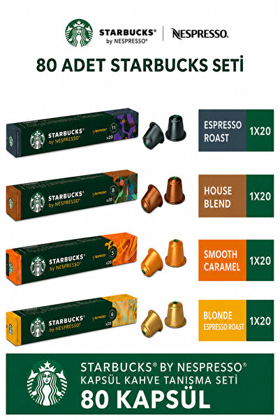 Starbucks Nespresso Uyumlu Kapsül Kahve Tanışma Seti 80 li