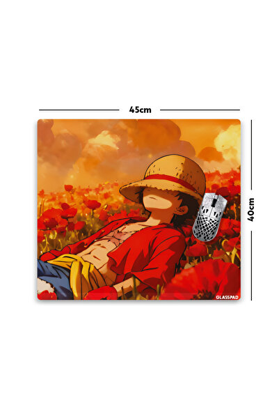 GlassPad Cam Mouse Pad - One Piece: Monkey D. Luffy - Premium Temperli Cam - ...