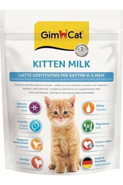 Gimcat Kitten Milk- Yavru Kedi Süt Tozu 200 gr Besleyici Tamamlayıcı Mama 0-2...