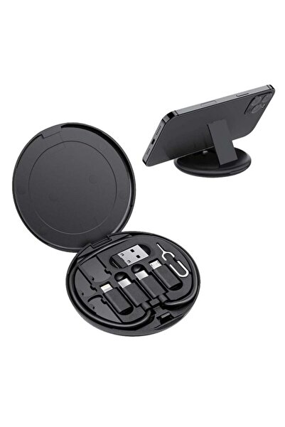 CATIANO Set Cabluri Adaptor & Suport Telefon Mobil 3 in 1 Ø8cm
