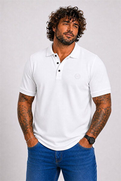 Starbattal Men's Large Size Single Jersey Polo T-Shirt Classic Embroidered 26...