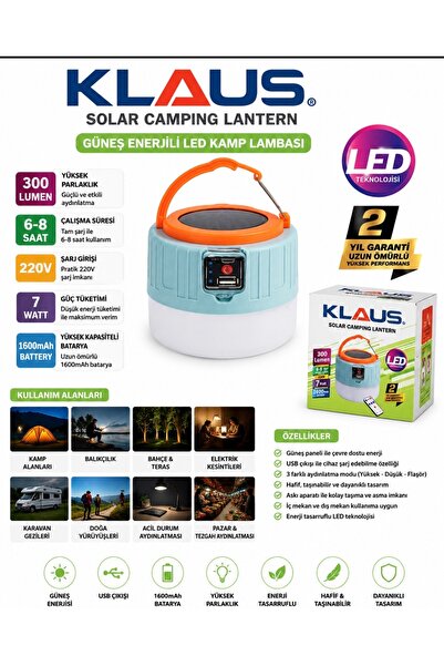 Klaus SOLAR KAMP LAMBASI GÜNEŞ ENERJİLİ