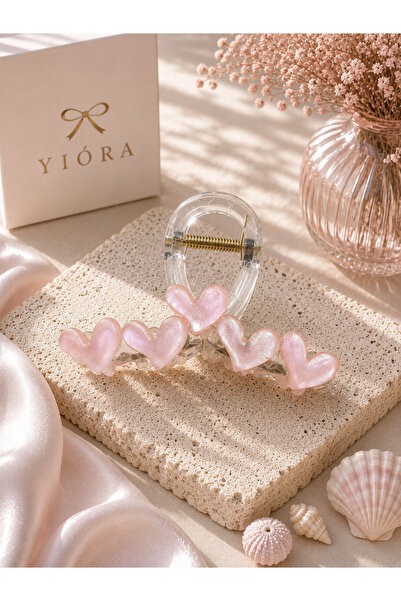 yiora Imported Acrylic Latch Buckle with Heart Detail, Non-Slip/Non-Marking, ...