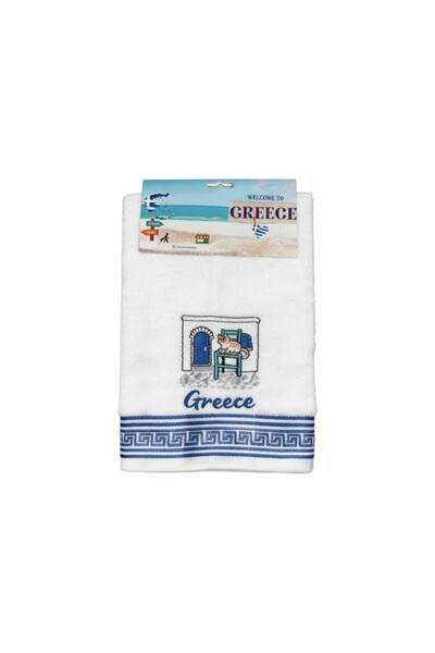 Tradesor Πετσέτα ποτηρόπανο Souvenir με κέντημα - Σετ 12pcs - Greece - 416440
