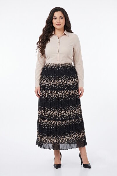BAGLAN Women's Chiffon Long Elastic 3-Piece Skirt Bgl-St05589