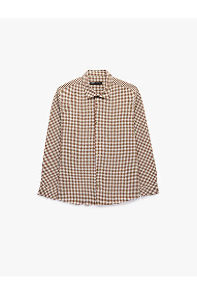 Koton Classic Collar Regular Fit Gingham Long Sleeve Shirt