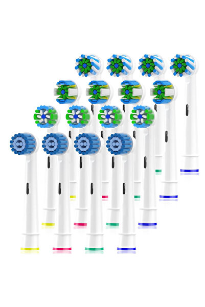 Choice3 16pcs White 8-16pcs Toothbrush Head Compatible with Braun Oral B Elec...