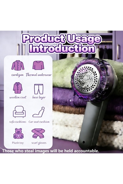 Choice1 PURPLE Portable Electric Lint Remover- Fluff Remover, Lint Collector,...