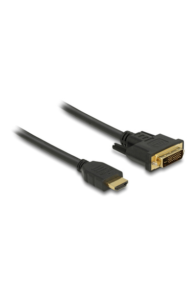 DELOCK καλώδιο HDMI σε DVI 85653, 2K/60Hz, 7.92 Gbps, 1.5m, μαύρο