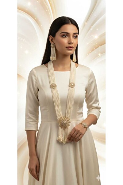 Generic Elegant Black Pearl Layered Necklace Set - Luxurious Style