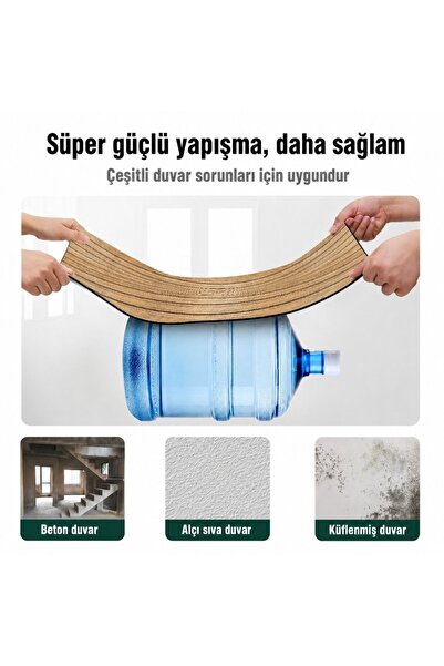 DibiDip Kendinden Yapışkanlı Isı Ses Yalıtımlı 3D Ahşap Dokulu Duvar Paneli 30x275 cm-0,85 m²