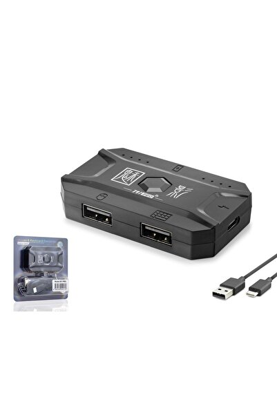 HADRON M1 PRO Mobil Oyun Klavye Mouse Dönüştürücü Adaptör Bluetooth 5.0 Type-...