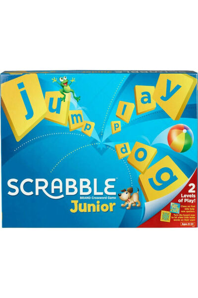 Mattel Games Joc de societate Scrabble Junior pentru 2-4 jucători, 6+ ani (EN...