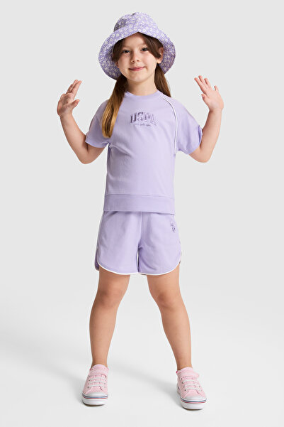 U.S. Polo Assn. Girl's Lilac Top and Bottom Set 50326607-Vr034