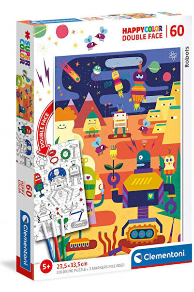 CLEMENTONI Robot puzzle pentru copii de 4+ ani, 60 de piese
