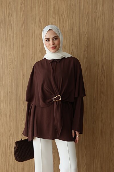 QUWİQ Women's Mobile Cape Hijab Shirt