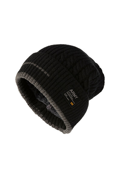 Choice4 Black Unisex Winter Beanie Hat for Men Knitted Hat Cycling Caps Beani...