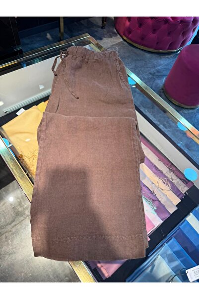 LA CARTE 35000 KETEN PANTOLON (KAHVERENGİ)