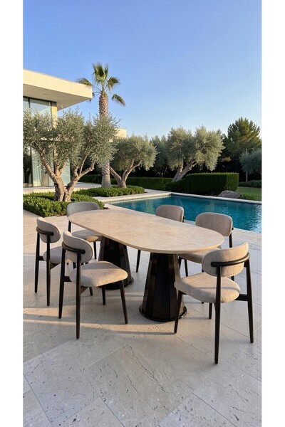 metallion Ayde Serisi 6 Kişilik Yemek Masası Takımı 90x160 cm – 1. Sınıf MDF ...