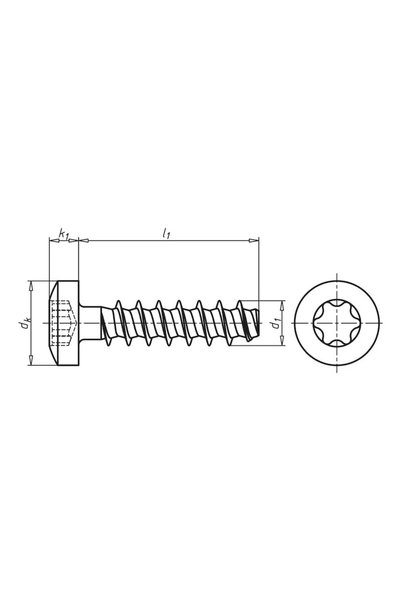 CNC Kitchen Surub autofiletant pentru plastic / termoplastic, TX7 2,5x16 mm, Natur - pachet 25 bucati