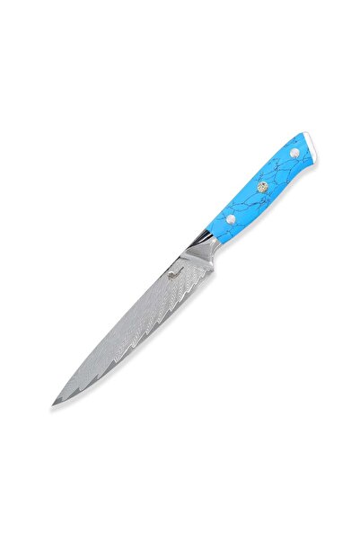 Dellinger Cutit utilitar Blue Stone, otel damascat, maner turchenit