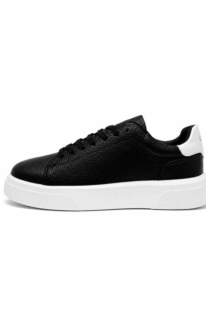 Lufian Tommy Men's Genuine Leather Sneaker Black Casual Sports Shoes Thick So...