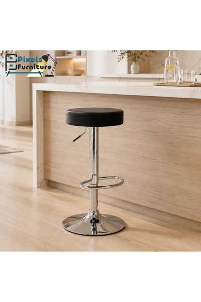 PixelsBeanBag Pixel Furniture Adjustable Bar Stool Modern Design Swivel Leath...