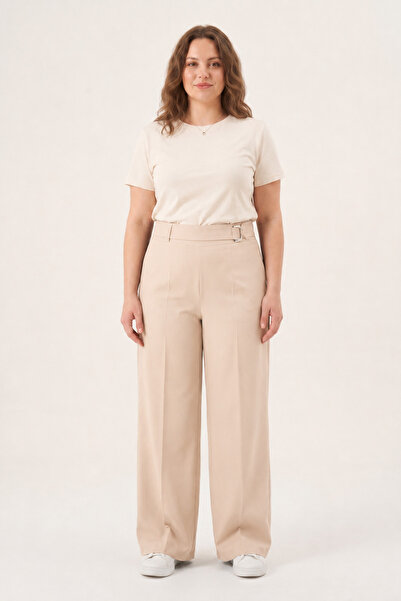 Ravencia Women's Wide-Legged Pants with Side Zipper, No Pockets, Elasticated ...