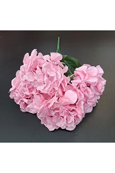LUCIDIUSDECOR Buchet cu hortensii artificiale roz deschis, flori mari - 52cm