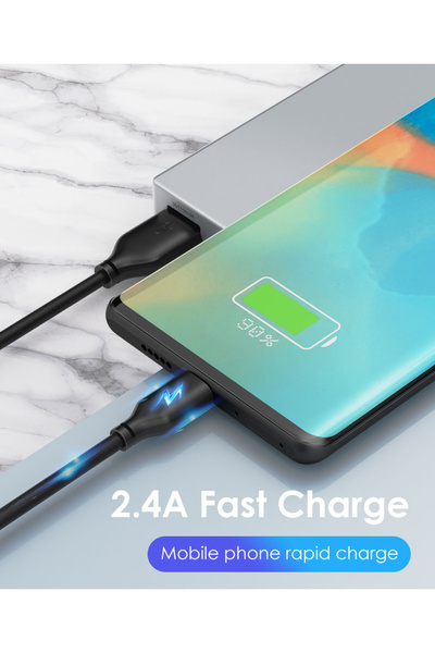 Cabletime καλώδιο micro USB σε USB CT-C165-05G, 2.4A, 480Mbps, 0.25m, μαύρο