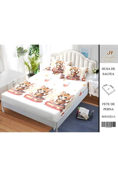 OEM Satin Cotton Bed Cover 2 Persons 3 Pieces with Elastic 160x200 cm, Model ...