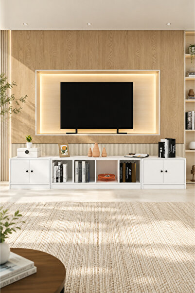 nettrends.net the new trend of shopping Modern Beyaz TV Ünitesi 260 cm 4 Kapa...
