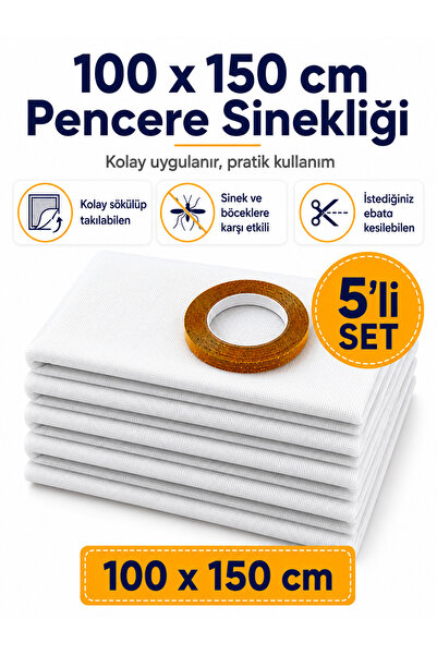 Magiclady 5li 100x150 5,6 Metre Cırt Bantlı Sökülüp Kesilebilir Takılabilen S...