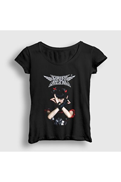 Presmono Women's Black Logo Yuimetal Metal Babymetal T-Shirt 613504Tt