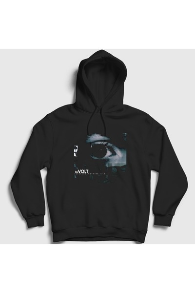 Presmono سويت شيرت بقلنسوة أسود للجنسين من Supercoolnothing V2 Rock 16Volt 61...