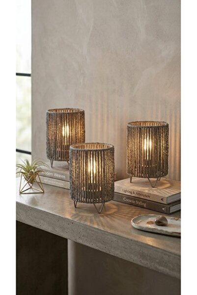 Generic Modern Style Battery Operated Table Lamp Lampshade Set
