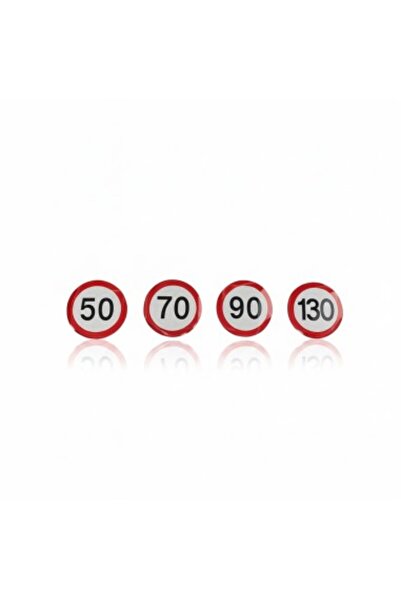 Xenon Bright Set de 4 autocolante reflectorizante limită de viteză 50-70-90-1...