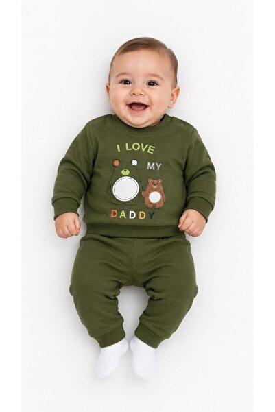 Oz Baby Baby Boy Seasonal Cotton 2-Piece Set Embroidered Patterned Sweatshirt...