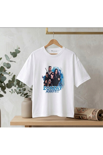 SEKATOPTAN Zoktay Manifest Printed Girls' Summer Oversized T-Shirt