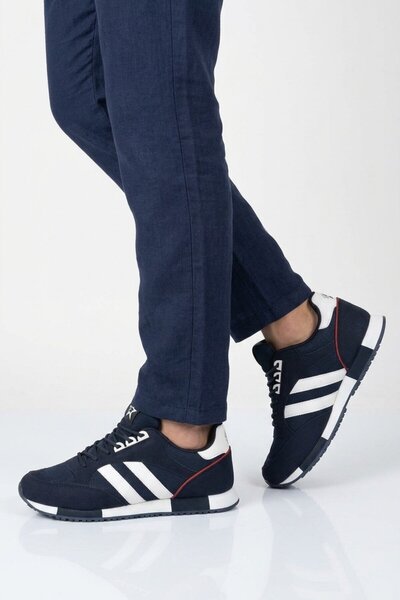 Aspor Navy Blue Mesh Men's Sports Shoes