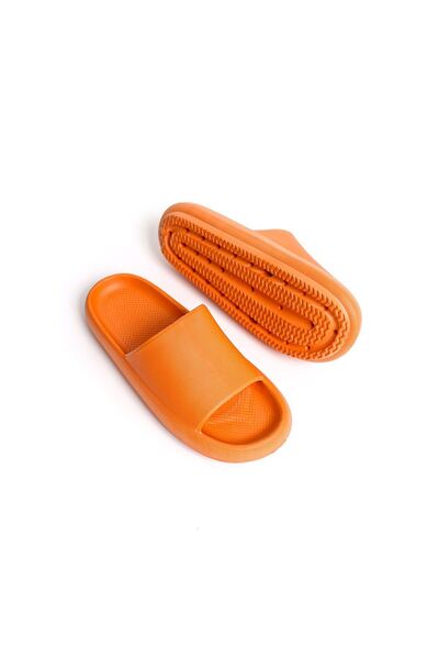 pabucmarketi Poly Men's Flat Slippers Orange