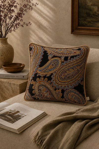 NEEDLE Heritage Black Kirlent Cover (45X45)