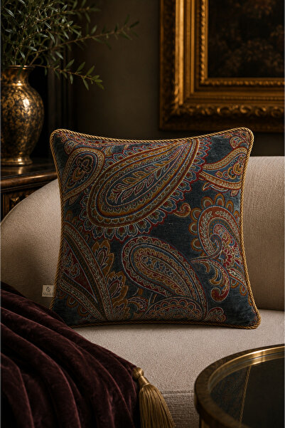 NEEDLE HERİTAGE LACİVERT KIRLENT KILIFI (45X45)