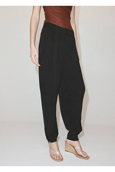 MANGO Woman Orta bel şalvar pantolon