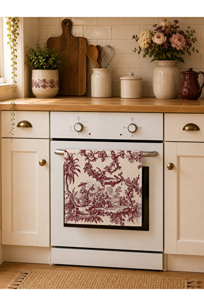 Skhome Decorative Digital Printed Fabric Oven Cover and Ornament Kitchen Deco...